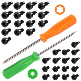 EASONGEE Doorbell Screwdriver Set, 2pcs T6 T15 Torx Screwdrivers and 32pcs Security Screws, Magnetic Torx Screwdriver Repair Tool Fit for All Doorbells, Ring Doorbell, Ring Doorbell 2, Pro