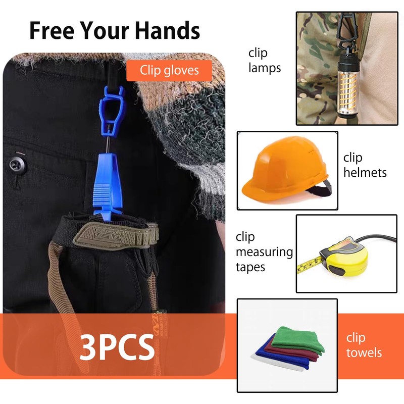 Hodyludy 3pcs Glove Clips, Glove Holder, Glove Clips For Work,