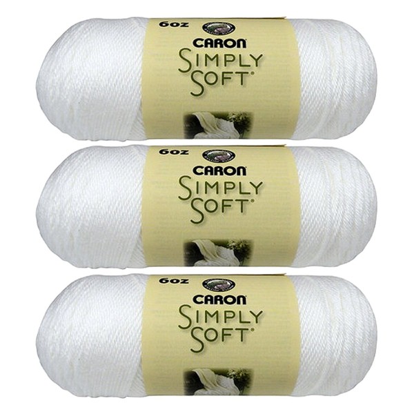 Caron Bulk Buy: Caron Simply Soft Yarn Solids (3-Pack) White #H97003-9701