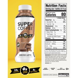 SUPER COFFEE Super Coffee, Iced Keto Coffee (0g Added Sugar, 10g Protein, 70 Calories) 12 Fl Oz | Iced Coffee, Protein Coffee, Coffee Drinks - LactoseFree, SoyFree, GlutenFree (12 Fl Oz (Pack of 12), Core 3 Variety)