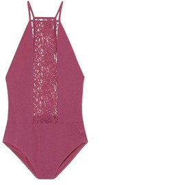 Victoria's Secret Pink Lace High Neck Cami Bodysuit Color Berry Size X-Small New