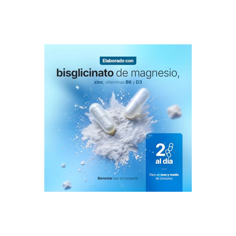 Life Bisglicinato Magnesio Cápsulas 1200mg Por Porción Alta Absorción Bis