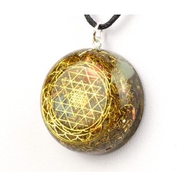 Panotophia Orpanit® Orgonite Amulet "Sri Yantra" Fulfillment - Manifestation I 100% Real Orgonite I Protection Against EMF, 5G, Haarp, Radio Radiation I Real Orgone Energy for More Harmony I