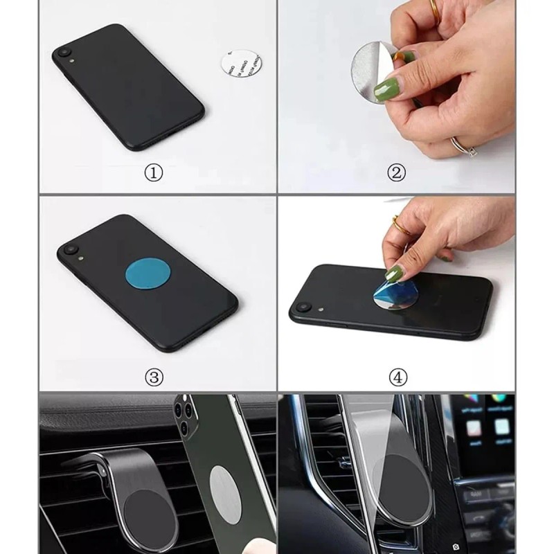 50 Placas Metálicas Para Soporte De Teléfono De Coche65x45mm