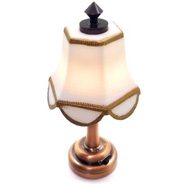 moin moin Miniature 1/6 1:6 Scale Real Electric Stand Lamp Light Wireless/Doll Furniture Fabric Cloth Prop Bedside Night Lamp 2410mini56