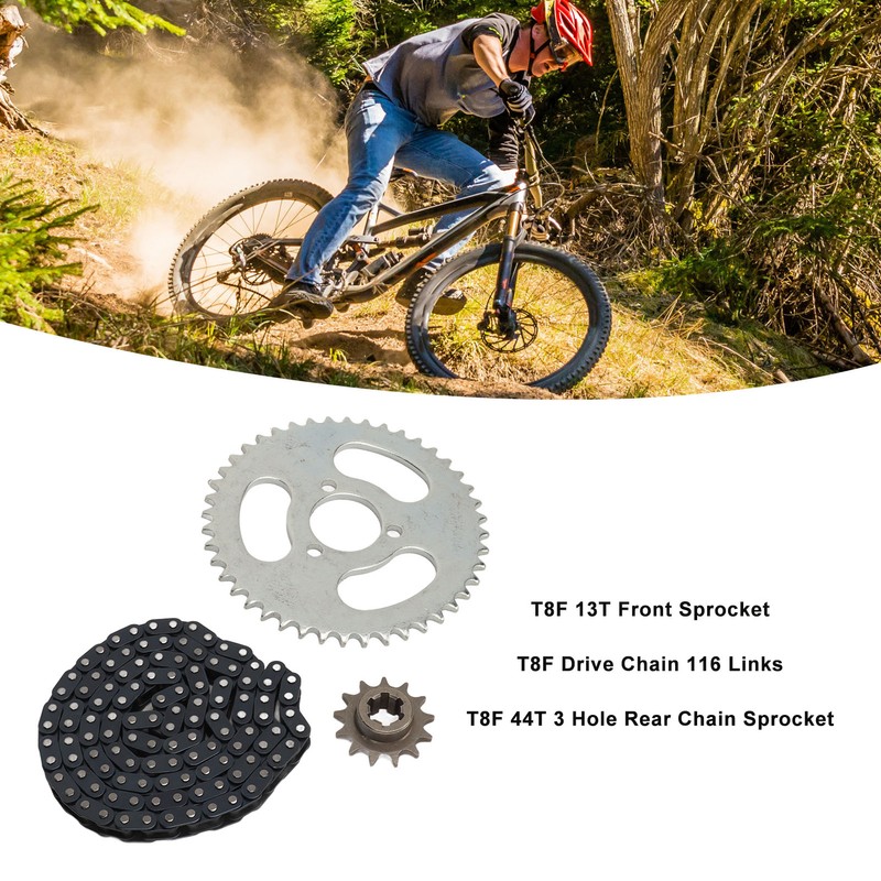 T8F 13T Front Sprocket T8F Drive Chain 116 Links T8F