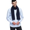 HOYAYO Bufanda clásica cálida de invierno para hombre, marino, Large
