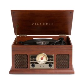 Victrola Walden Wood Record Player - Mahogany