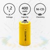 elxjarcell (8-Pack) 2/3AA Ni-CD 1.2V 400mAh Flat Top Rechargeable Battery