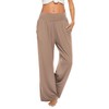ZJCT Womens Yoga Sweatpants Comfy Loose Casual Wide Leg Lounge Joggers Pants with Pockets Khaki XXL