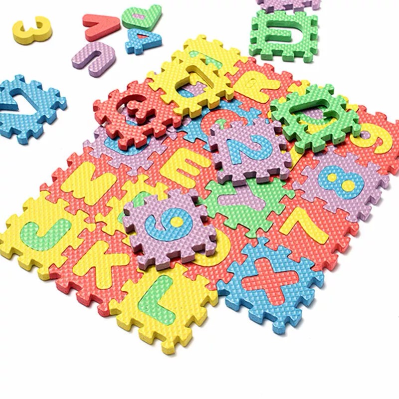 SH-Toy Learning Letter & Number Foam Puzzle Mats 36 pieces