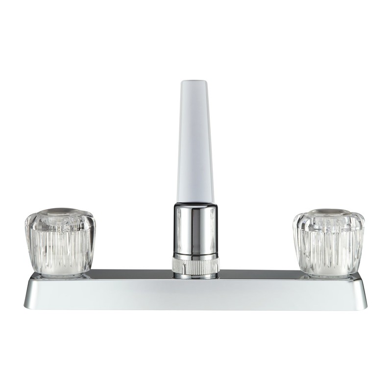 Dura Faucet DF-PK600A-CP RV Kitchen Sink Faucet with Crystal Acrylic