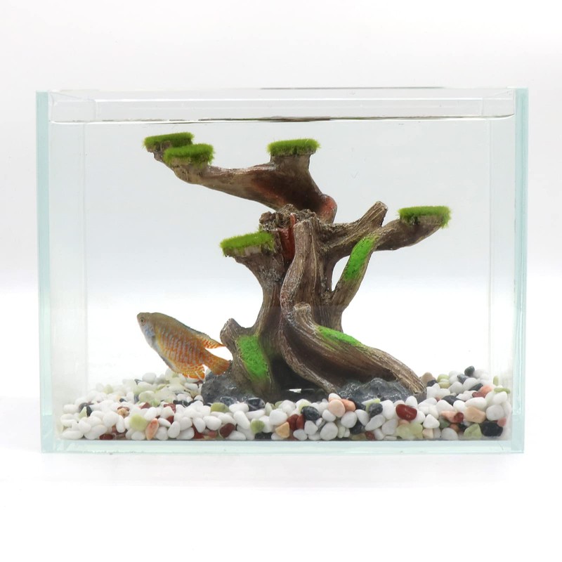 Reptile Decor Aquarium Decorations Artificial Moss Resin Fish Tank Rocks