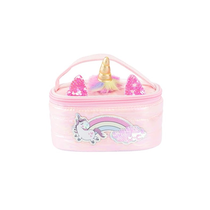 Girabrilla Puffer Unicorn Case Pink, 1 mini Porta Oggetti Rosa