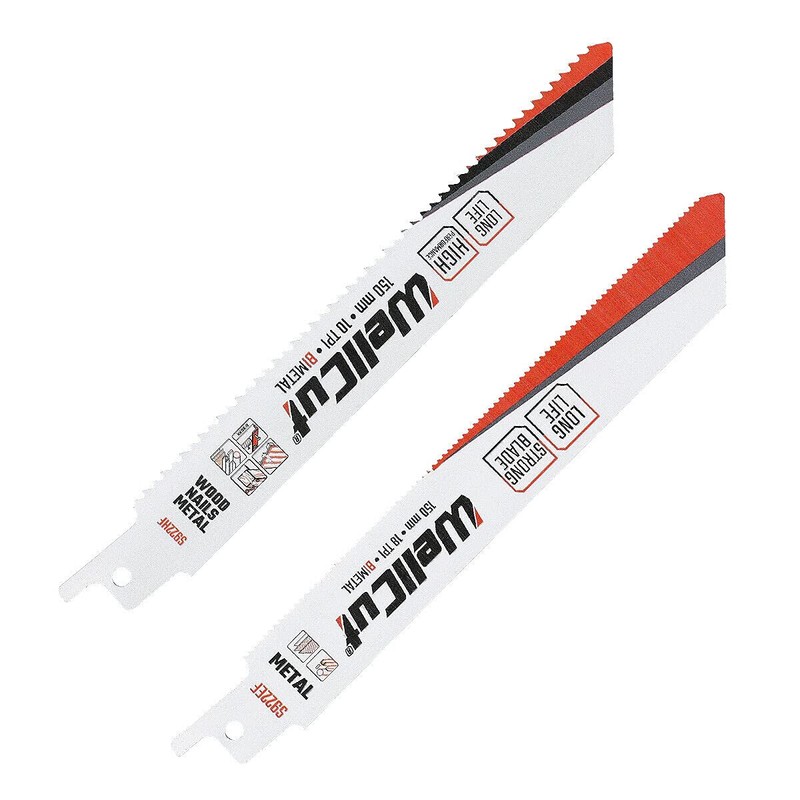 WELLCUT 8-Piece Durable Reciprocating Saw Blades with Extra Sharp Teeth