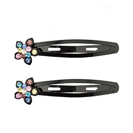 Hand® Beautiful Shiny Crystal Assorted Designs And Colours Diamante Crystal Hair Clips For All Ages – Pack of 3 Pairs, Design 4