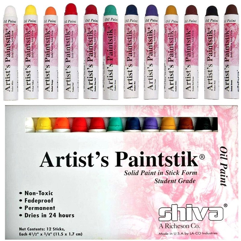 Jack Richeson 121501 Shiva Oil Paintstik, Student Colors, Set of