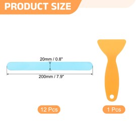 uxcell 12pcs Non-Slip Bathtub Stickers, Anti-Slip Shower Stickers Showers Treads Strip Shaped Appliques with Scraper for Bath Tub Shower Stairs, Blue