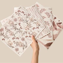 RECYCO Swedish Dishcloths for Kitchen | 4 Pack Oversized Washable Dish Rags | Large Cellulose Reusable Cleaning Paper Towels | Absorbent Counter Dish Cloth Sponge XL Kitchen Wipes, 12" L x 10" W