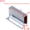Pastlla 6Pcs 1.6" Glass Finger Edge Pull, Window Display Cabinet
