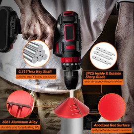 PVC Deburring, Inner and Outer Pipe Reamer, with Tungsten Carbide Blade, Burr Removal Tools, Pipe Deburring for PVC, CPVC, ABS, PP, PE Pipe