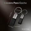 Llavero para Auto Hombre, Llaveros de Acero y Cuero Desmontable