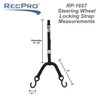 RecPro Steering Wheel Lock Strap with Ratchet and Hooks |