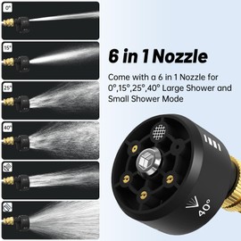 Housiwill Cordless Pressure Washer, Portable Battery Pressure Washer, 6-in-1 Nozzle Portable Cordless Power Washer Handheld for Car Floor Patio Cleaning.