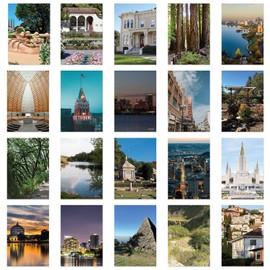 xtvinvm US City Oakland California Travel Postcards from Around the World Vintage Postcard Pack for Mailing Business Christmas Holiday Birthday Postcards with Mailing Side Set of 20