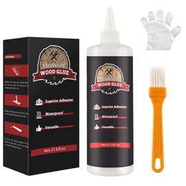 Wood Glue, Strong Glue for Woodworking, Waterproof Clear Wood Glue for Furniture Heavy Duty, Interior & Exterior Furniture Glue for Crafts, Baseboard, Cabinets, Door (500g)