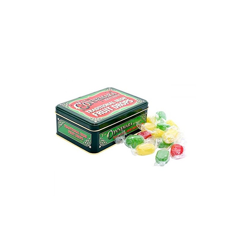 The Connemara Kitchen Traditional Irish Fruit Drops Tin -- 150g