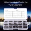 Vikye 140 Pcs Round Ended Feather Key, Parallel Drive Shaft