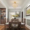 WUZUPS Crystal Chandelier Semi-Flushmount Ceiling Light Modern Lighting Fixture for
