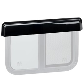 RVSNAIL RV Window Rain Guard, RV Window Visor Rain Guard Fits 30inch Wide RV Sliding & Vertical Window, Transparent Black