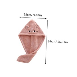 Healeved Bathroom Accessories 1 Set of Dry Hair Cap Absorbent Hair Towel Wrap Coral Fleece for Women