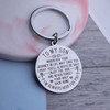 To My Son Keychain Gift from Dad Mom Inspirational Son