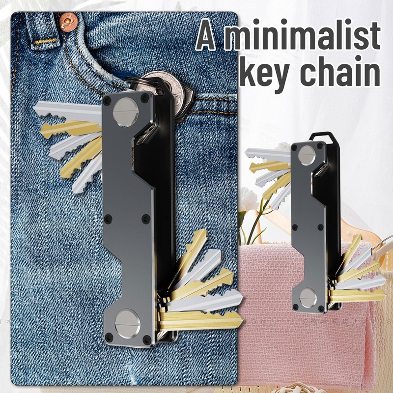 Hebterrka Key Holder for Key Ring, Minimalist Pocket Key Ring,