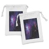 Ambesonne Galaxy Fabric Pouch Set of 2, Starry Night Nebula
