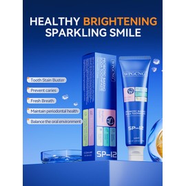 WPGCNG SP-12 Probiotic Baking Soda Toothpaste(Pack of 2),Brighten Teeth,Fresh Breath,Reduces Odor,Dental Stain Cleaning,8.46 oz