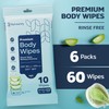 60 XL Shower Wipes – Body Wipes for Adults Bathing