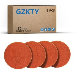 GZKTY Sanding Fleece 150 mm Velcro, P600-700 Grit, Sanding Fleece for Random Orbital Sander, Sander, Polishing Machine, Pack of 6