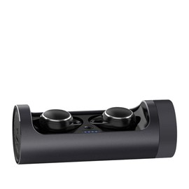 DAM BS01 In-Ear Bluetooth Stereo Headphones with 450mAh Charging Station - Black