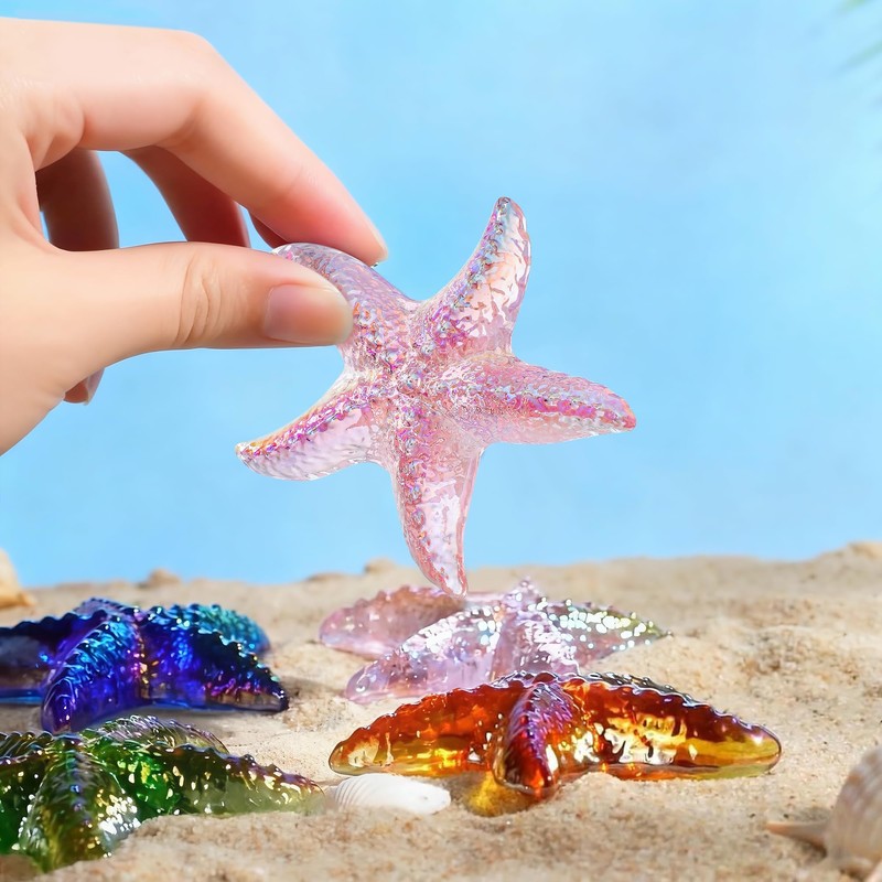 H&D HYALINE & DORA 2.8" Glass Starfish Figurine Handmade Blown