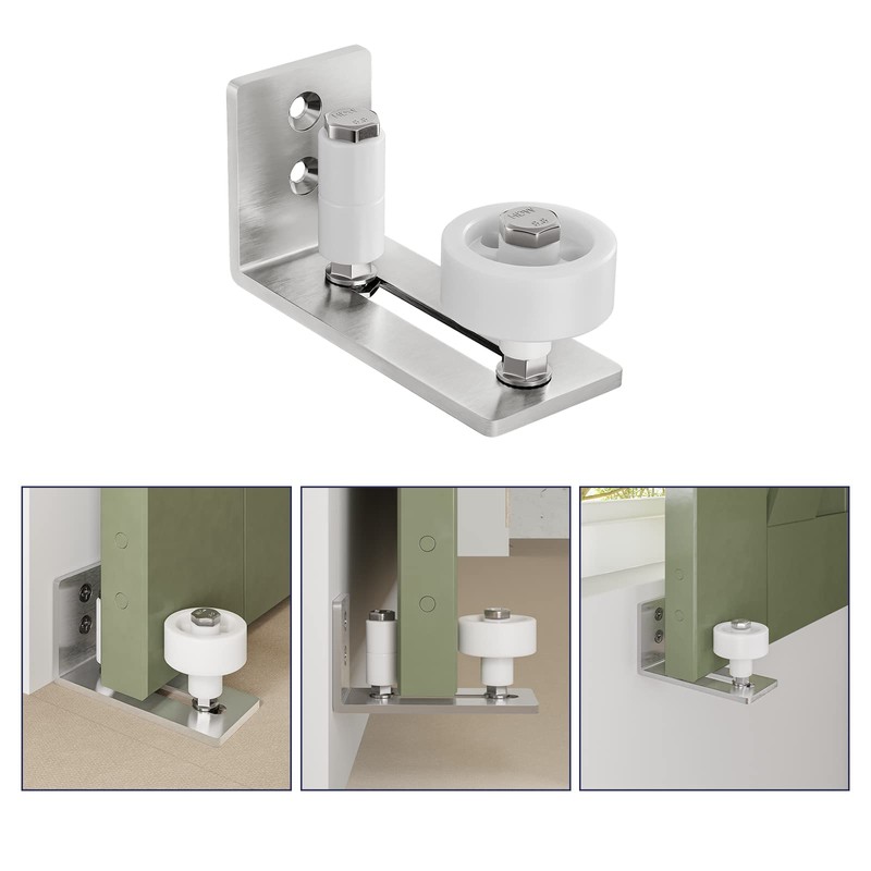 SMARTSTANDARD Sliding Barn Door Floor Guide for Bottom Adjustable Roller