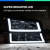 G-PLUS LED DRL Headlights, Compatible with 2003-2006 Chevy Avalanche 1500