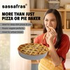 Sassafras Superstone® Stoneware Pie and Pizza Baker with Grey Glaze