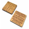 Tap Code Cipher Set – Engraved Wooden Blocks with Instructions