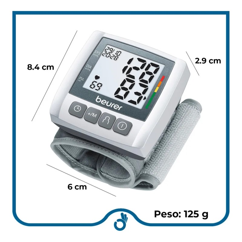 Medidor De Presin Arterial De Mueca Beurer Bc30 Gris Gris