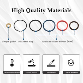 KPALAG 8 Set 7.3L Diesel Fuel Injector O-Ring Seal Kits Compatible with 1995-2003 F-Series Trucks F-250 F350 F450 F550 and E-Series Vans E-350 E450 Excursion Replace# CM-5010 XC3Z-9229-AB