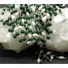 Green Onyx Jade with Glass Pearl 36 Inch 92.5 Sterling